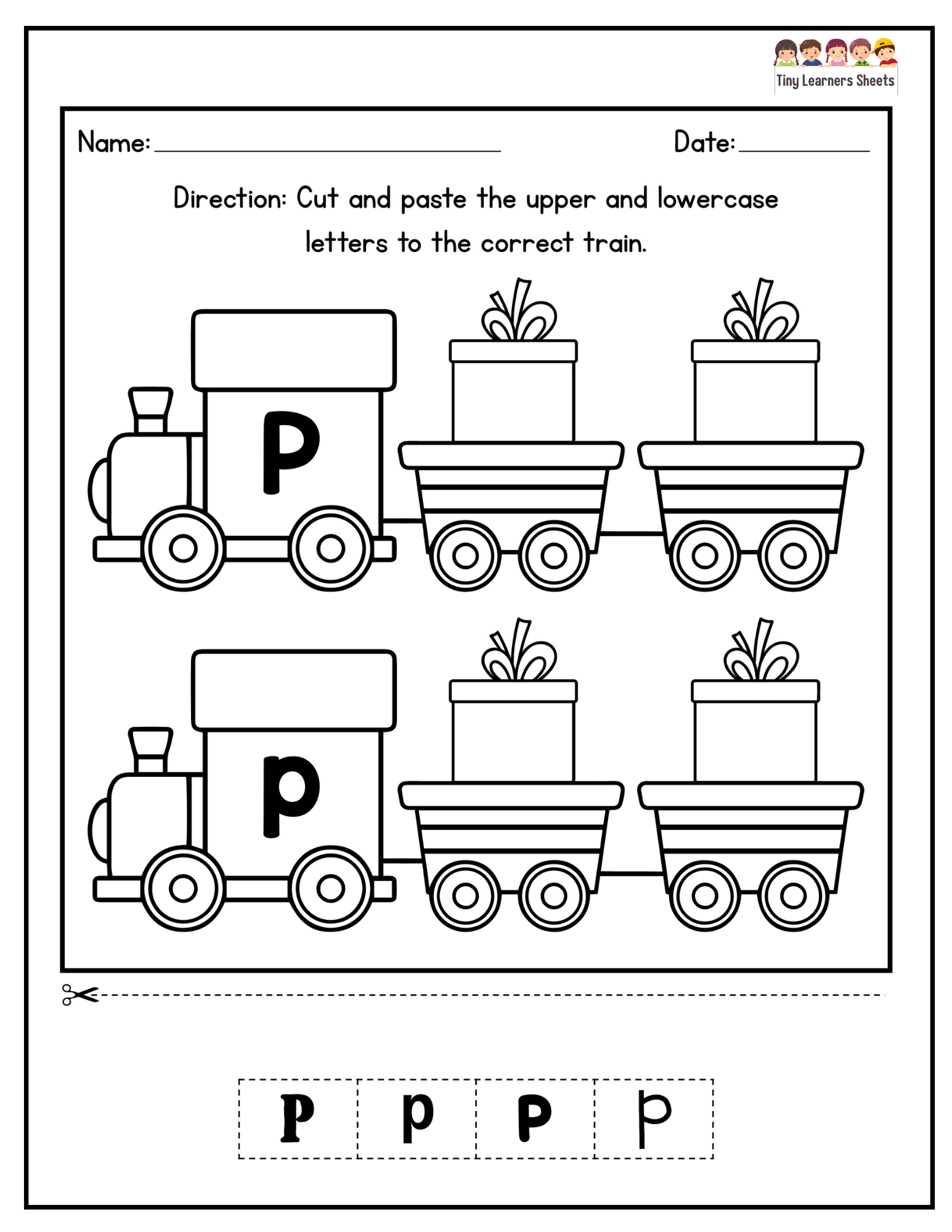 Cut And Past Letter P